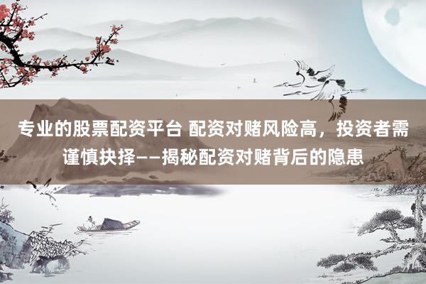 专业的股票配资平台 配资对赌风险高，投资者需谨慎抉择——揭秘配资对赌背后的隐患